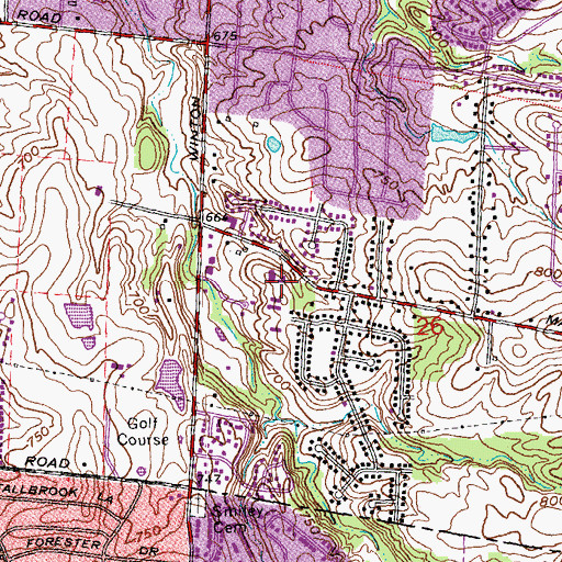 Topographic Map of Hilltop Baptist Church, OH