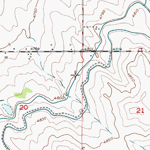 Topographic Map of Evens Number 2 Ditch, CO