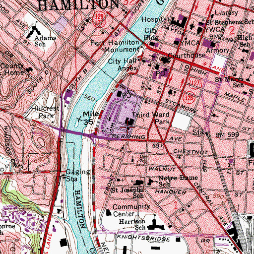 Topographic Map of United Holy Church, OH