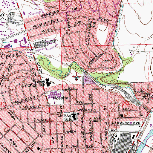 Topographic Map of Wilson Pool, OH