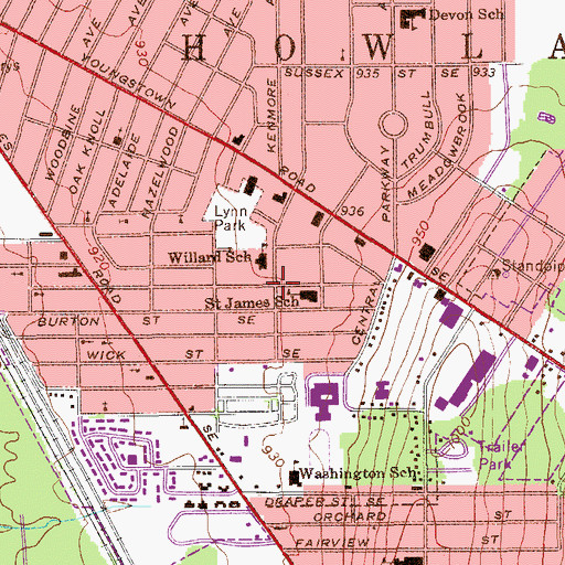 Topographic Map of Bethesda Church of the Living God, OH