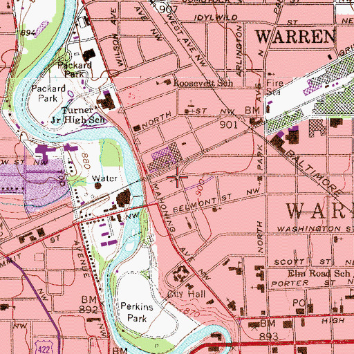 Topographic Map of Christ Universal Spiritual Chapel, OH