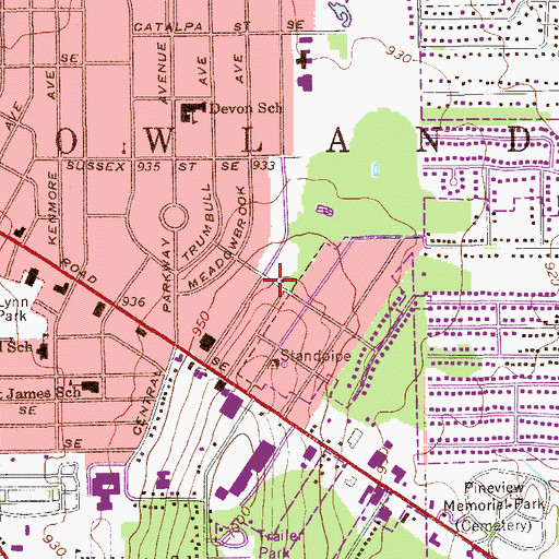 Topographic Map of First Baptist Church, OH