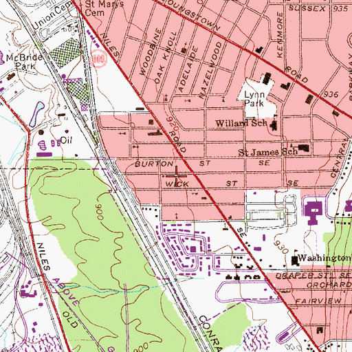 Topographic Map of Friendship Baptist Church, OH