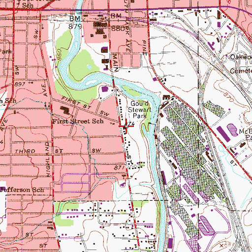 Topographic Map of Grace African Methodist Episcopal Church, OH