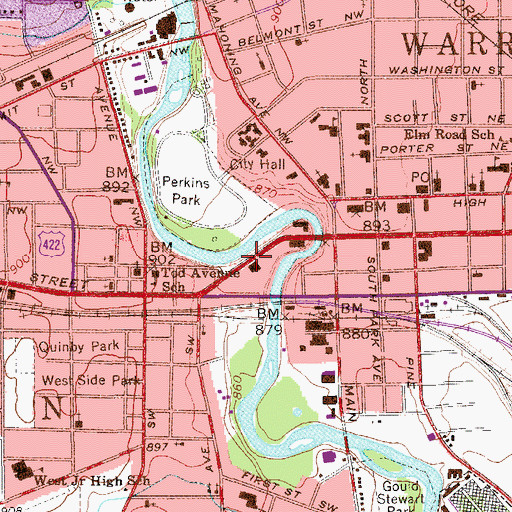 Topographic Map of Open Door Chapel, OH