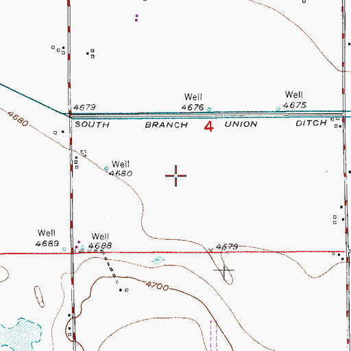 Topographic Map of South Branch Union Ditch, CO