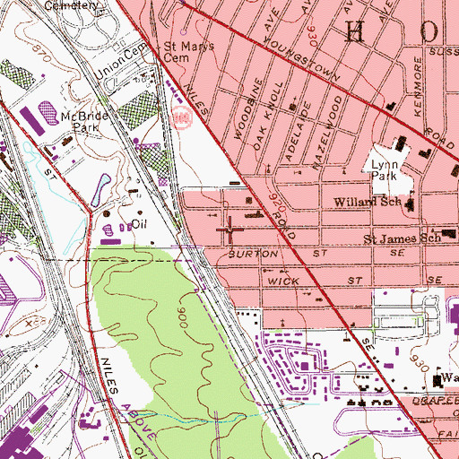 Topographic Map of Seventh Day Church of God (historical), OH