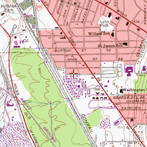 Topographic Map of Temple of Love, OH