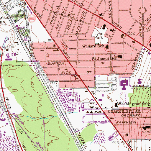 Topographic Map of United Holy Church of America, OH