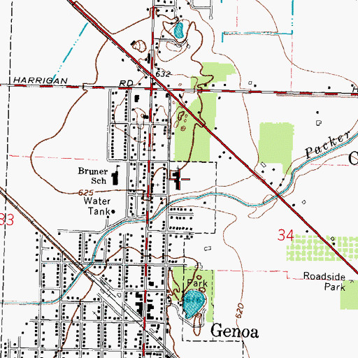 Topographic Map of Saint Johns United Church of Christ, OH