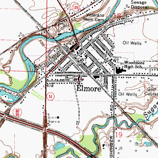 Topographic Map of Trinity Lutheran Church, OH