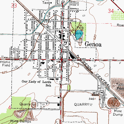 Topographic Map of Trinity United Methodist Church, OH