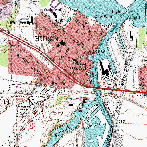 Topographic Map of Saint Peter Catholic Church, OH