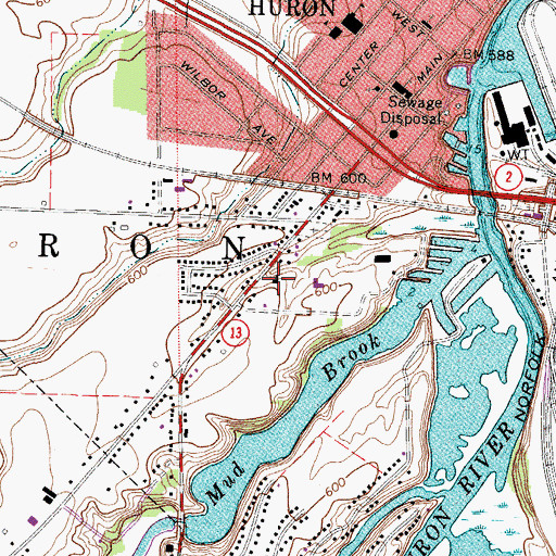 Topographic Map of Zion Evangelical Lutheran Church, OH