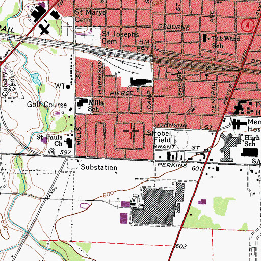 Topographic Map of MacArthur Park, OH