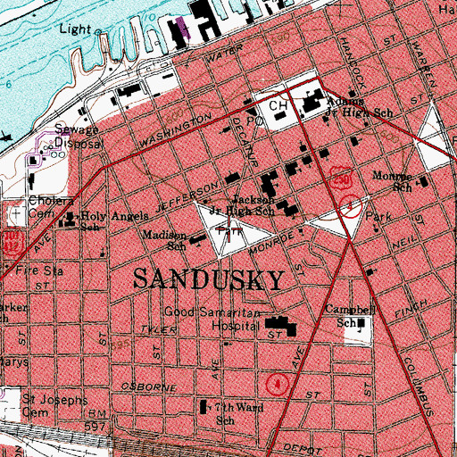 Topographic Map of Miami Park, OH