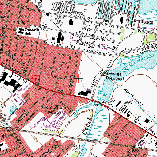 Topographic Map of Old Ship African Methodist Episcopal Zion Church, OH