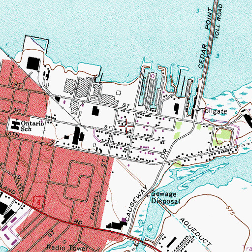 Topographic Map of Porter Chapel African Methodist Episcopal Church (historical), OH
