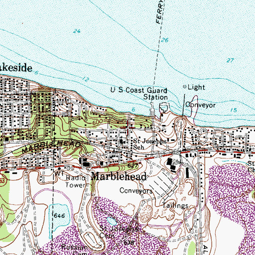 Topographic Map of First United Church of Christ, OH