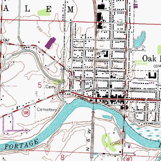 Topographic Map of Saint Paul United Church of Christ, OH