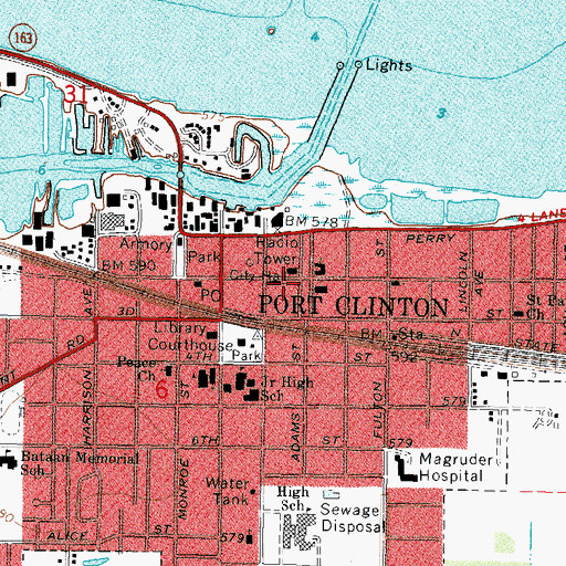 Topographic Map of Saint Thomas Episcopal Church, OH