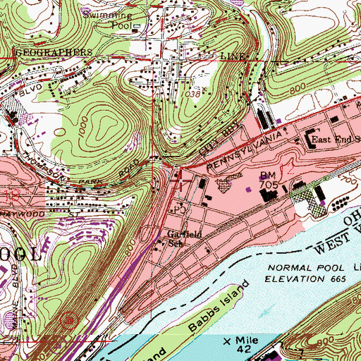 Topographic Map of Tri-State Black Museum, OH