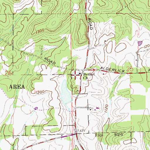 Topographic Map of Bethel Cemetery, OH