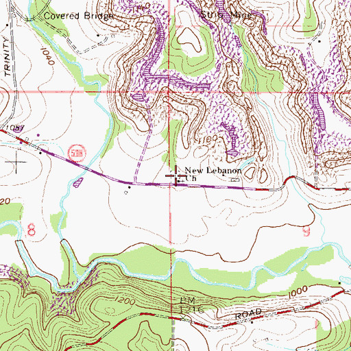 Topographic Map of New Lebanon Cemetery, OH