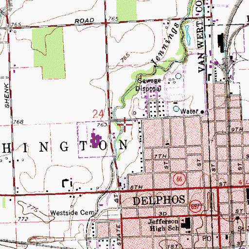 Topographic Map of Stadium Park, OH