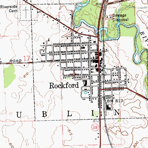 Topographic Map of Calvary United Brethren in Christ Church, OH