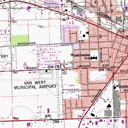 Topographic Map of Pentecostal Way Church, OH