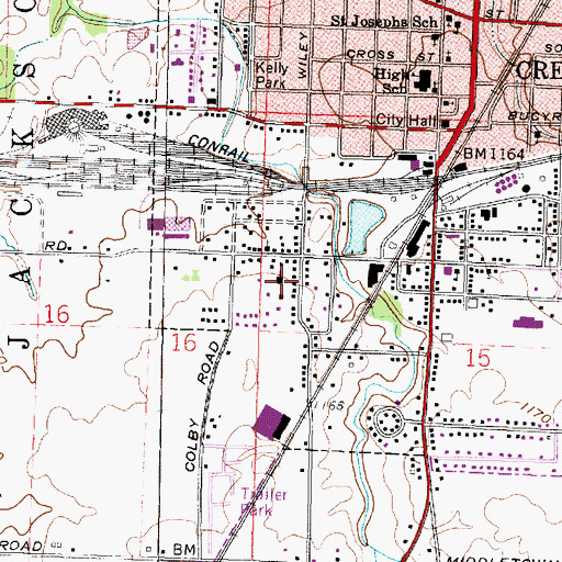 Topographic Map of Calvary Missionary Baptist Church, OH