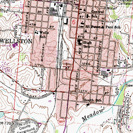 Topographic Map of Cornerstone Word of Life Church, OH