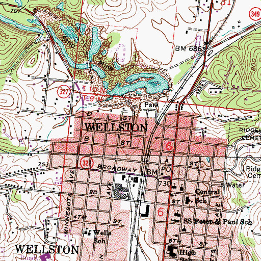 Topographic Map of Faith Baptist Church, OH