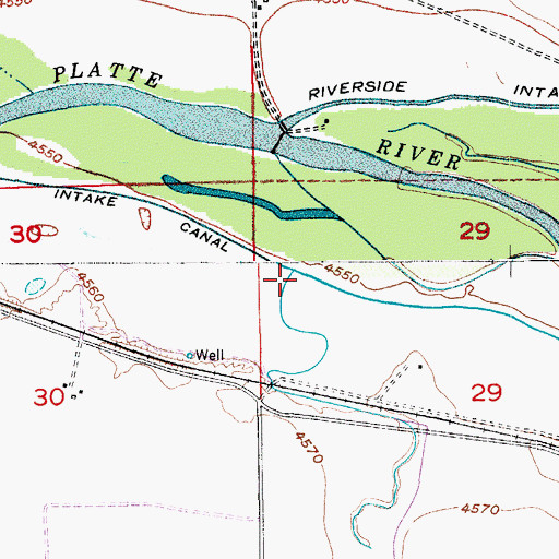 Topographic Map of Box Elder Creek, CO