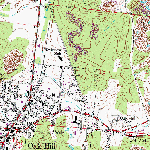 Topographic Map of Liberty Baptist Church, OH