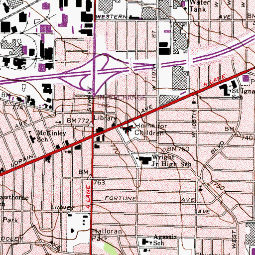 Topographic Map of Cleveland Christian Home, OH