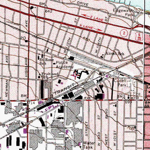 Topographic Map of Eliza Jennings Home for Aged Women, OH