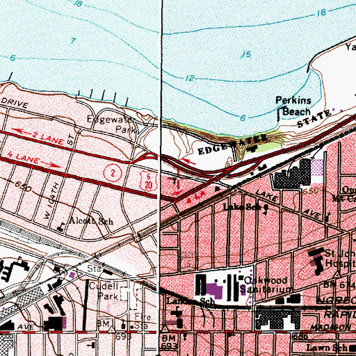 Topographic Map of Saint Thomas Lutheran Church, OH