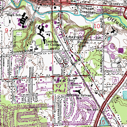 Topographic Map of Reorganized Church of Jesus Christ of Latter Day Saints, OH