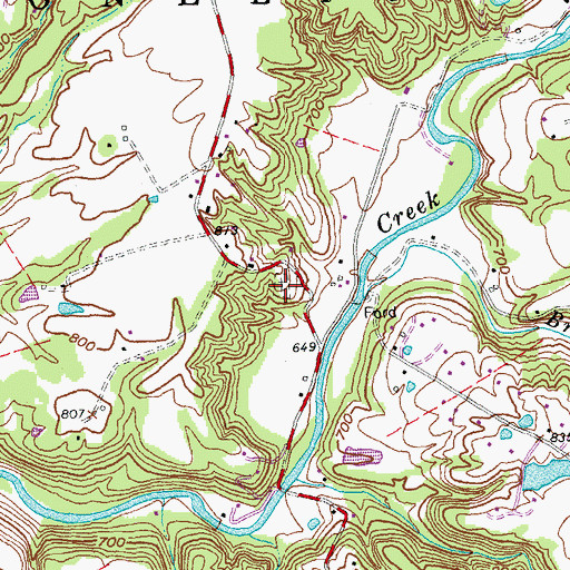 Topographic Map of Rapps Cemetery, OH