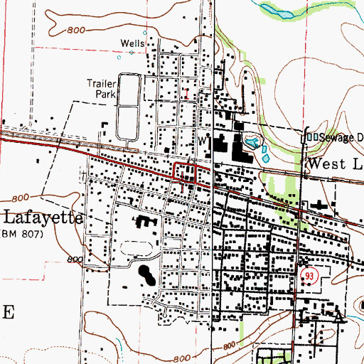 Topographic Map of Victory Center Pentecostal Church, OH