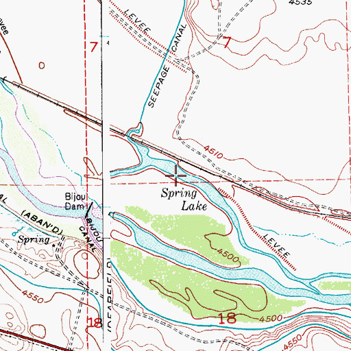 Topographic Map of Spring Lake, CO