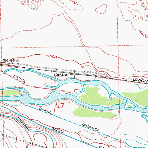 Topographic Map of Canton, CO