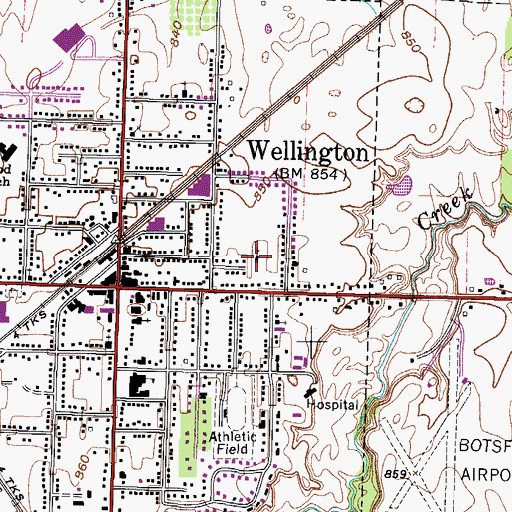 Topographic Map of Church of the Nazarene, OH