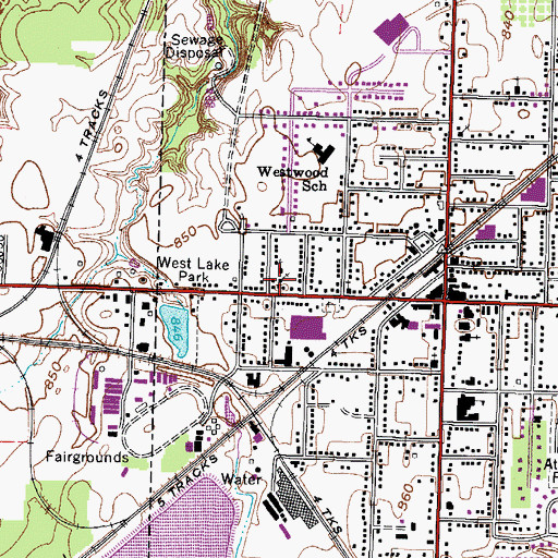 Topographic Map of New Life Assembly of God Church, OH