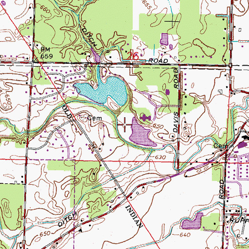 Topographic Map of Hope United Methodist Church, OH