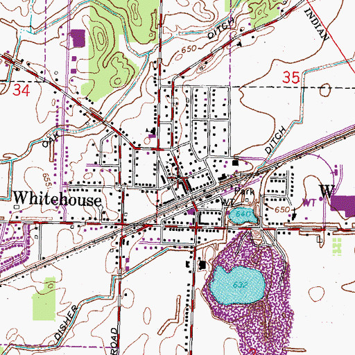 Topographic Map of Zion United Methodist Church, OH