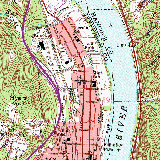 Topographic Map of Saint Josephs Byzantine Catholic Church, OH